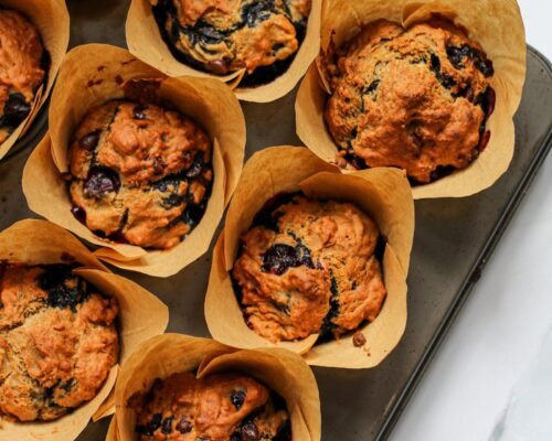 Blueberry Banana Muffins-4