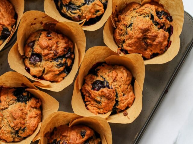 Blueberry Banana Muffins-4