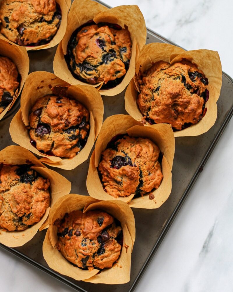 Blueberry Banana Muffins-4